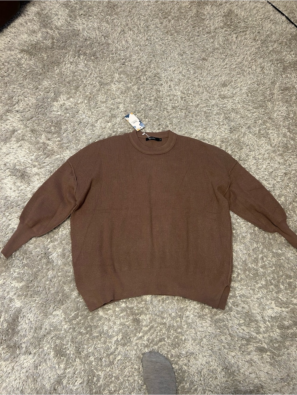Women’s  Brown Crewneck oversized Sweater
